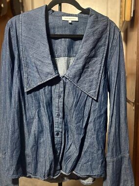 WeWoreWhat Indigo Denim Button-Down Shirt